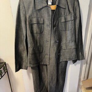 ELEGANT 2-PIECE PANTSUIT LINEN BLEND